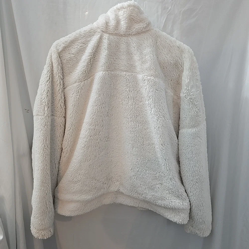Columbia Bundle Up Reversible Jacket Fleece Mesh‎ Ivory Green Women's Size L